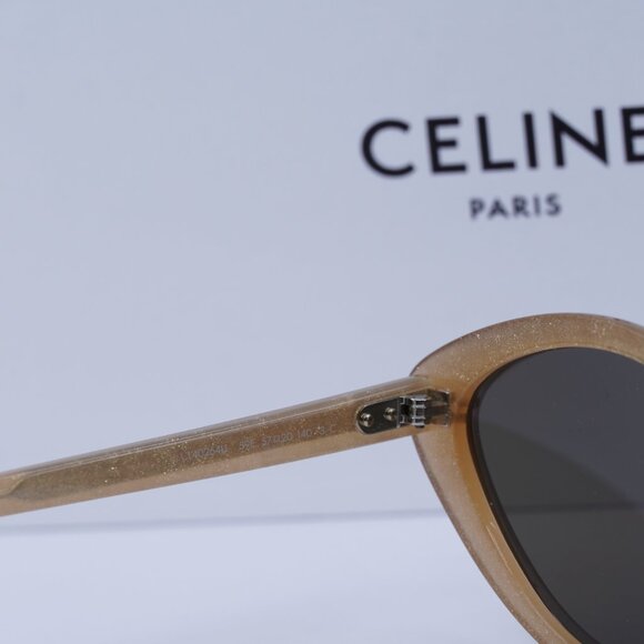 Final Price! Celine CL40264U 59E Peach Glitter/Brown Sunglasses